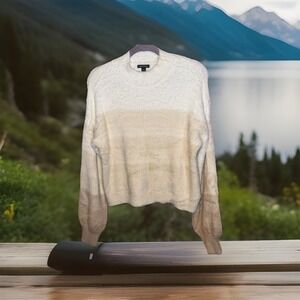 Wild Fable Women's Fuzzy Sweater – Cream Ivory Long Sleeve Pullover, Size M